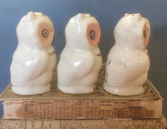 White Owl Ceramic Salt and Pepper Shaker Animal Salt /& Pepper Shakers Decorative