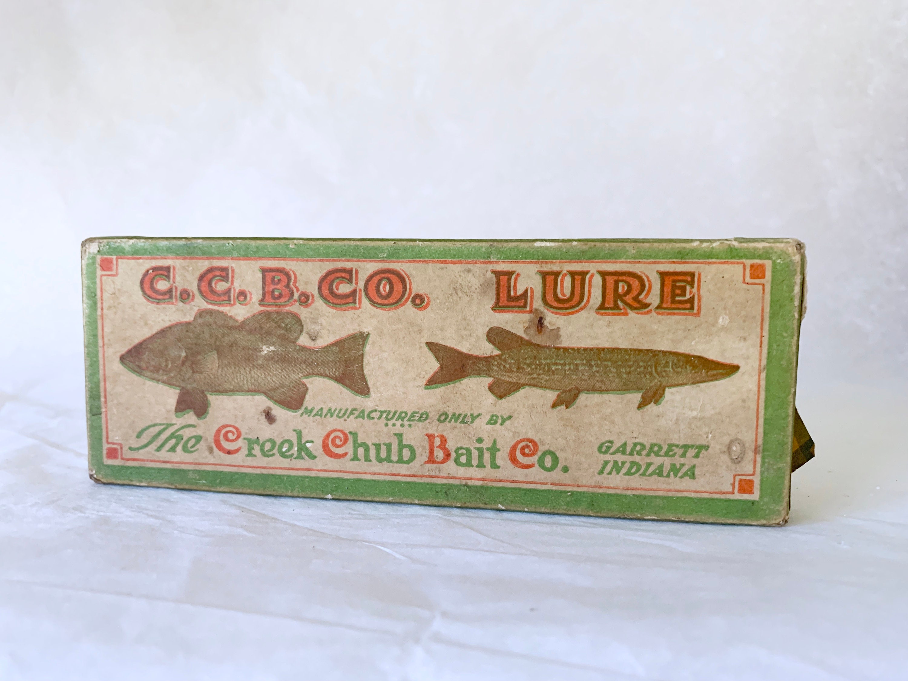 Creek Chub Bait, Cardboard Box, Fishing Collectible, CCB Co Lure Box,  Darter Frog Box, Finish No 2019, CCBCO Lure Box 