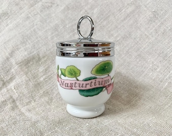 Royal Worcester, Egg Coddler, Nasturtium, Fine Porcelain, Made in England, Country Kitchen, Vintage, Garden Theme