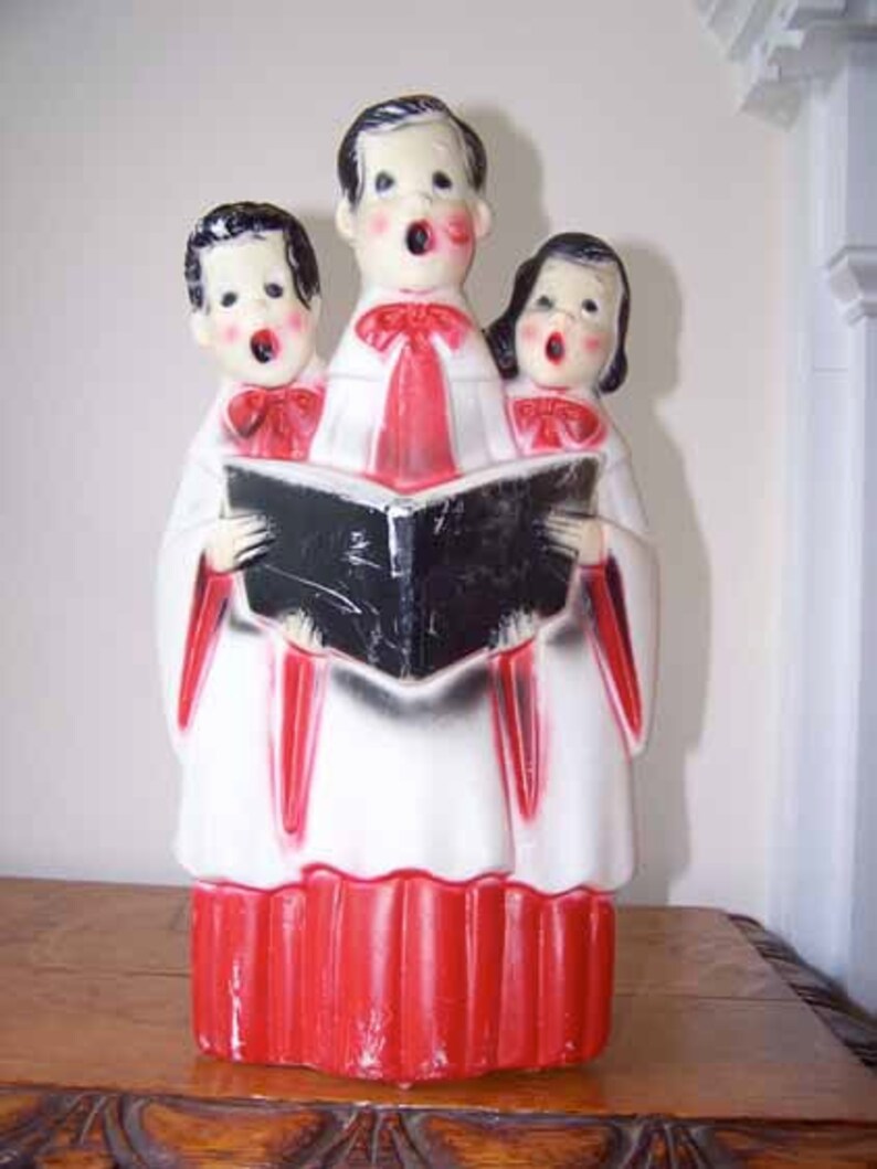 Vintage Christmas Carolers Blow Mold Etsy