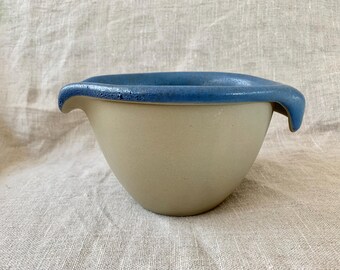 Bennington Potters, Pottery Mixing Bowl, Batter Bowl 1879, Blue Matte Glaze, Bennington 1879, Bennington Pottery