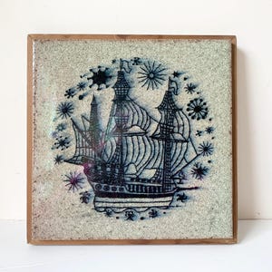 1972 PORSGRUND NORWAY K.Galaaen 陶板 1970s Vintage Konrad Galaaen Porsgrund Porcelain Wall Relief