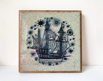 1970s Vintage Konrad Galaaen Porsgrund Porcelain Wall Relief