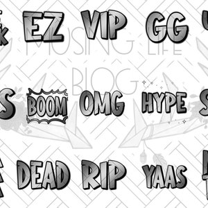 Twitch | Discord Emote Pack - Basic 15-pack Metallic Silver