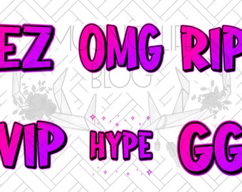 Twitch | Discord Emote Pack - Basic 6-pack roze en paars