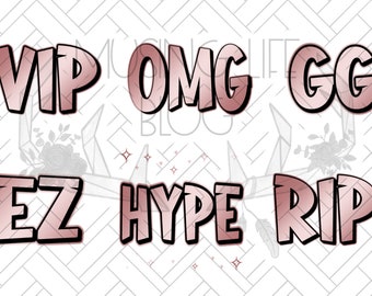 Twitch | Discord Emote-pakket - Basic 6-pack Metallic Rose Gold