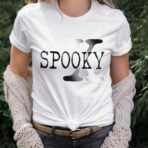Camiseta de manga curta unissex Paranormal Spooky X Jersey