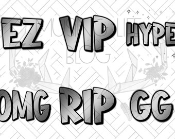 Twitch | Discord Emote Pack - Basic 6-pack Metallic Zilver