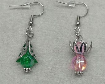 Wicked Inspired Mismatched Earrings: Glinda Crown Elphaba Hat Non-tarnish Surgical Stainless-Steel Hook Wicked Earrings Wicked for Good Gift