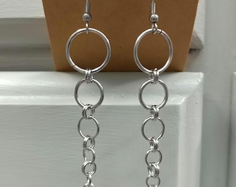 Hoop Earrings KPop Superstars Earrings Surgical Stainless-Steel Hook Earrings K Pop Dangle Drop Earrings K-Pop Ring Earrings
