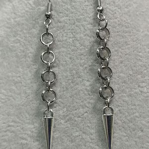 Spike Earrings KPop Demon Hunters Earrings Surgical Stainless-Steel Hook Earrings K Pop Dangle Drop Ring Earrings Spike Drop Earrings