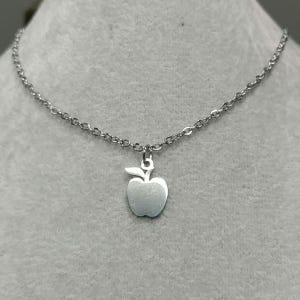 Snow White Necklace Apple Necklace Non-tarnish Stainless-Steel Enchanted Apple Pendant Snow White Apple Necklace Apple Charm Silver Apple