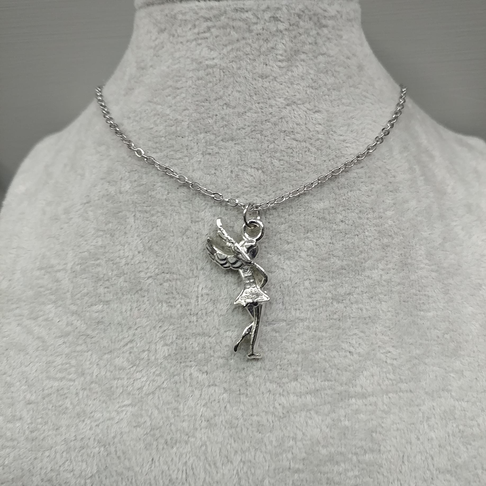 seven fairy シルバーネックレス Silver Fairy Necklace, Whimsical Pixie Pendant, Woodland Elf