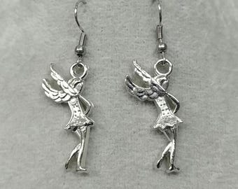 Pendientes de hada Pixie, pendientes de gancho de acero inoxidable quirúrgico de hada del bosque, pendientes de hada mágicos, pendientes de ángel de hada plateados, pendientes de elfo