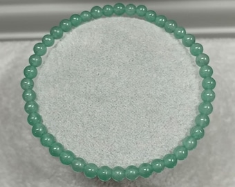 Pulseira elástica com contas de aventurina verde, pedra preciosa natural. Contas de cristal de aventurina verde natural.