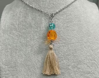 The Life of a Showgirl Necklace Non-tarnish Stainless-Steel Chain Showgirl Tassel Necklace Tassel Pendant Swifties Necklace