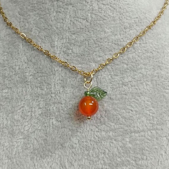 オレンジネックレス オレンジフルーツネックレス 18金メッキステンレス 