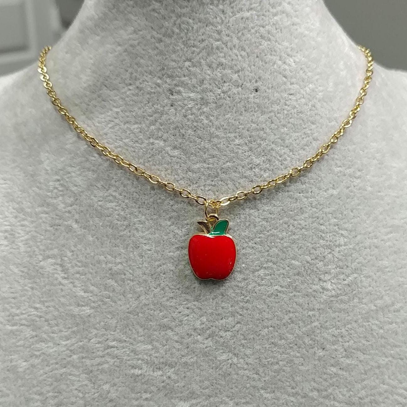 Apple Necklace 18k Gold Plated Stainless-steel Necklace Apple