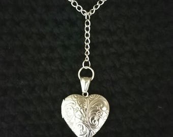 Heart Locket Curb Chain Nosferatu Ellen Hutter Heart Locket Necklace Non-tarnish Stainless-Steel Silver Heart Photo Frame Locket Necklace