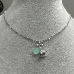 Wicked Elphaba Necklace Witch Hat Pendant Natural Green Aventurine Gemstone Crystal Charm Stainless-Steel Chain Elphaba Witch Hat Charm