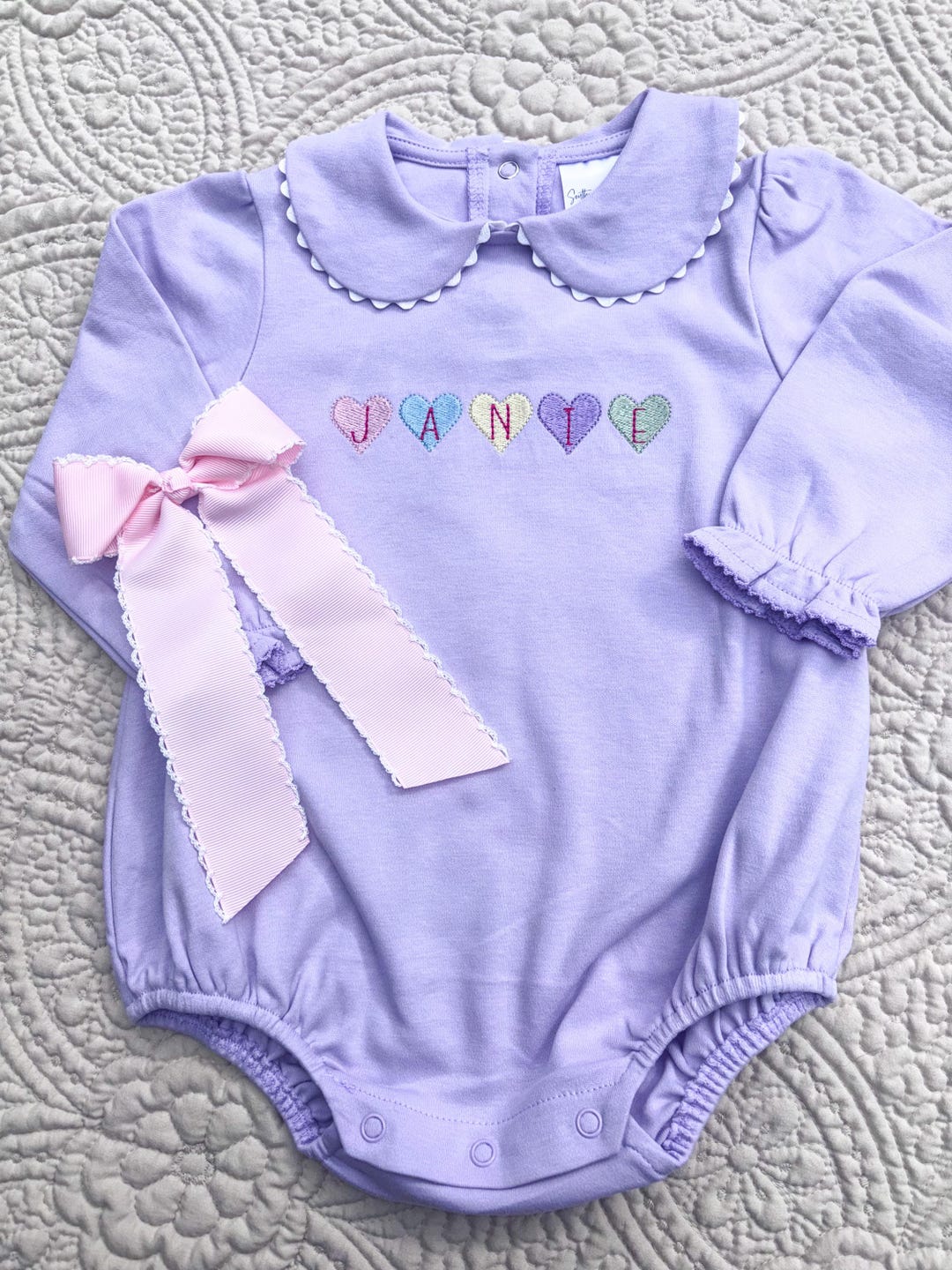 Baby Girl Valentine's Day Hot Seller Bowknot Heart-printed 3 Pcs Sets