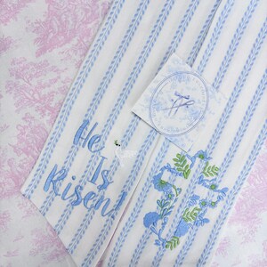 Spring and Easter Wreath Sash/ He Is Risen With Cross Design/Easter Home Decor/Wreath Sash for Spring or Easter image 5