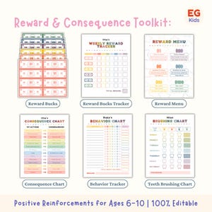 Children ADHD Printables, Kids Executive Function Tools, Behavior ...