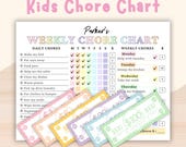 Editable Kids Chore Chart, Printable Reward Bucks, Children Weekly Chore List, Family Cleaning Daily Planning, Child Reward Charts Templates