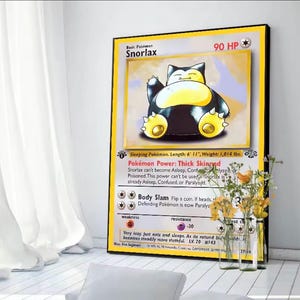 Pokemon Inspired Evolution Poster snorlax Poster |  Wall Art | Gaming Room Decor | Anime Collector Gift |