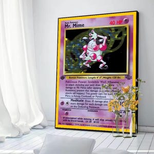 Pokemon Inspired Evolution Poster Mr.Mine Poster | Charizard Venusaur Blastoise Wall Art | Gaming Room Decor | Anime Collector Gift |