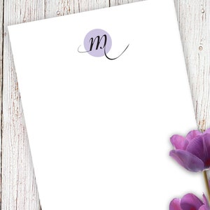 Personalized, Monogrammed Notepad 50 sheets Teachers Gift , Bridesmaids Gift Christmas Gift image 1