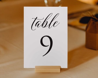 Table Numbers 1-30 - Minimalistic Modern 4x6 and 5x7 Instant Download
