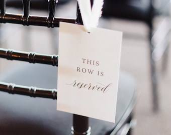 Reserved Seating Row Sign Digital Download