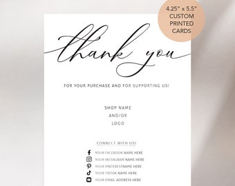 Custom Thank You Cards - Personalized Packaging - Printed Insert Cards