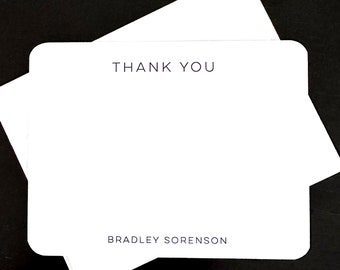 Minimalistic Modern Thank You Cards - Black and White - set of 10+ Printed