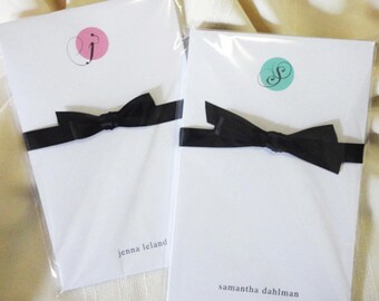 Personalized Monogrammed Notepad, Custom Stationery Gift