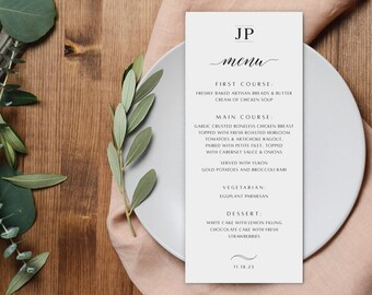 Wedding Dinner Menus - PRINTED