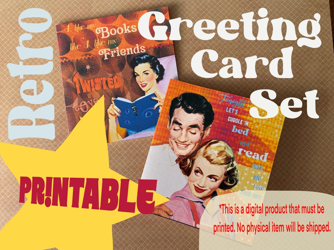 Vintage-inspired Notecards: Retro Greetings for Bibliophiles and Mid ...