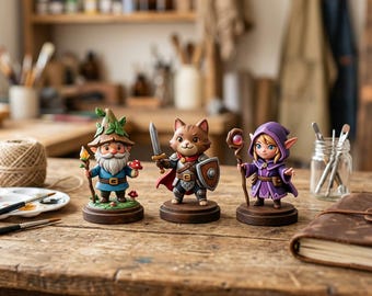 Custom Character Figurine, Hand Painted 3D Printed OC Anime DnD Figure