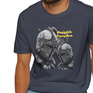 Knights Templar Unisex Softstyle T-Shirt - Medieval Crusader Tee, Historical Knight Shirt, Templar Cross Top, Renaissance Costume, History