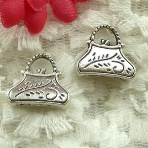 Silver Alloy Purse Charms: DIY Jewelry Findings, Gift Tie-Ons