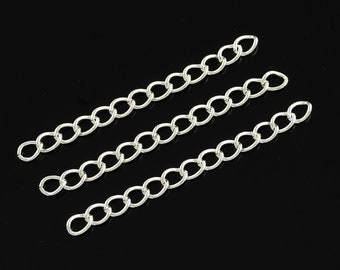 Twisted Curb Chain Extenders: Silver or Gold Plated DIY Findings