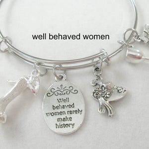 High heels and hats charm bangle bracelets 3 patterns