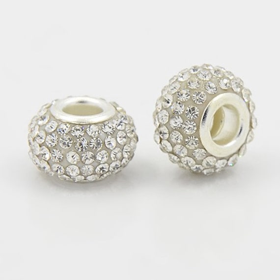 12mm Pave Rhinestone Beads