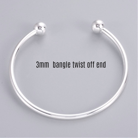Bangle Charm Bracelet Flexible with Removable Ball Bangle Charm Bracelet Flexible with Removable Ball