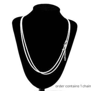 Schlangenkette 3 mm Halskette Länge 17 3/4 Zoll, mit abnehmbarer Endkappe zu passen große Loch europäischen Stil Perlen, DIY Schmuck