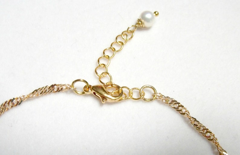pearl anklet Glass pearls on delicate gold plated twisted curb chain anklet summer jewelry,beach look