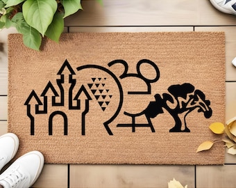 Disney Parks Fußmatte - Disney Willkommensmatte - Disneyland Schild - Disney World Dekor - Housewarming Geschenk - Disney - Disney-Liebhaber Weihnachtsgeschenk