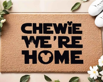 Chewie Fußmatte - Disney Willkommen Fußmatte - Mickey Lover Matte - Disney Schloss Dekor - Weihnachtsgeschenk - Zuhause Kinder Weihnachtsgeschenk