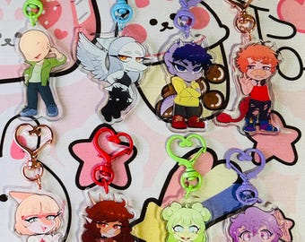 Breloczki z postaciami Chibi Snoot/GVH, dwustronne, (2,5 cala)